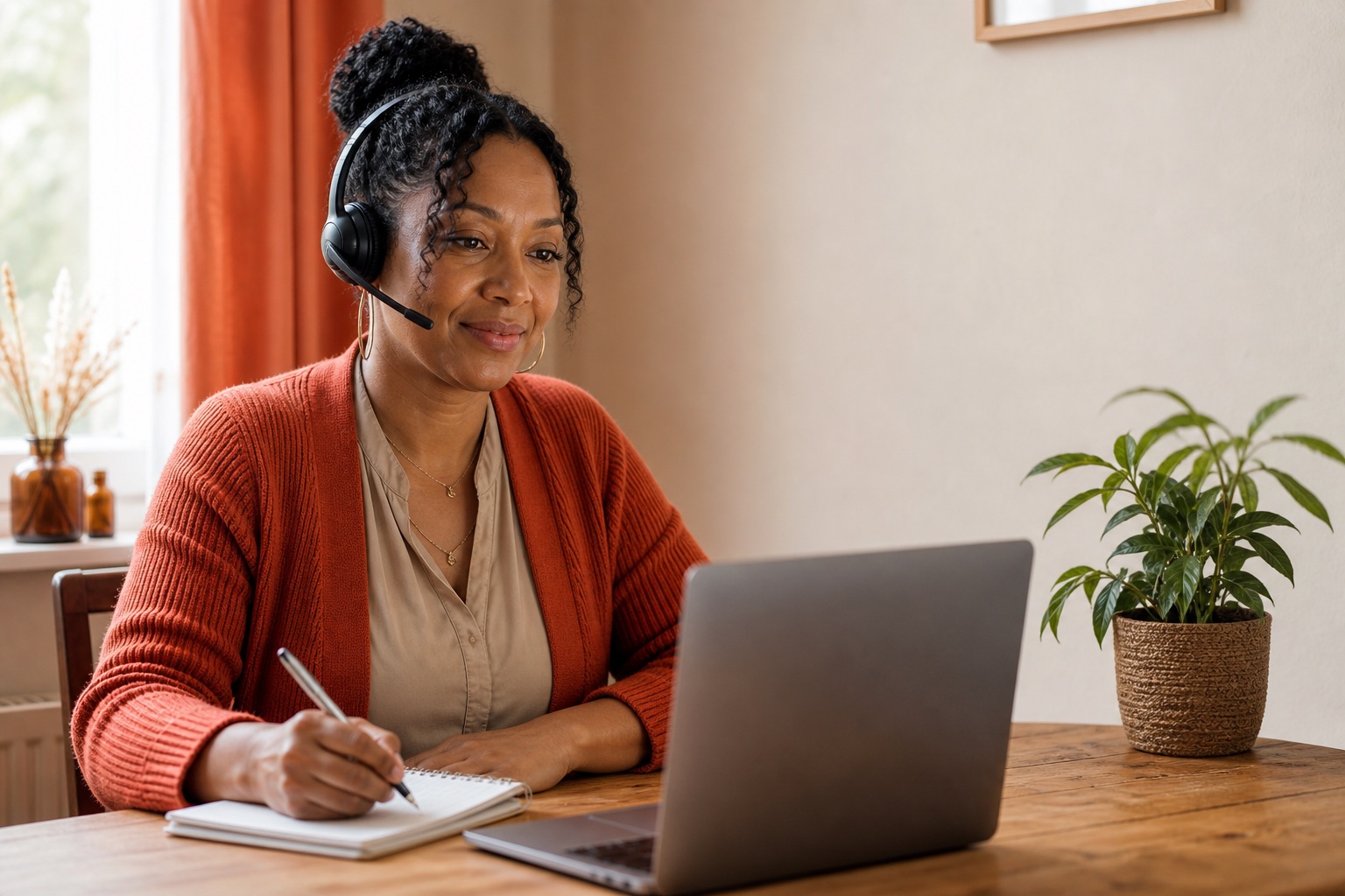 A PardnerPlus support team member listening and taking notes